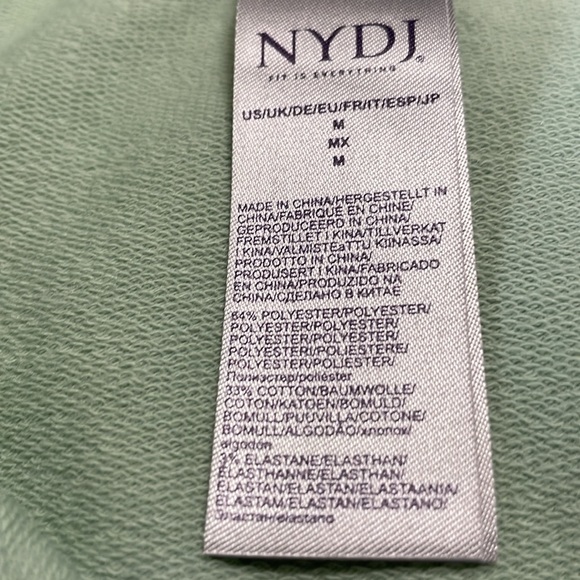 NYDJ Forever Comfort.  Size M.  Soft sage.   64 polyester, 33 cotton, 3 elastine - Picture 5 of 5